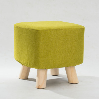 小凳子实木家用小椅子时尚换鞋凳圆凳成人沙发凳矮凳子创意小板凳 苹果绿