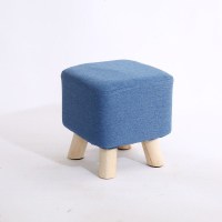 小凳子实木家用小椅子时尚换鞋凳圆凳成人沙发凳矮凳子创意小板凳 宝石蓝