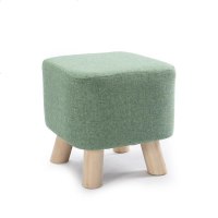 小凳子实木家用小椅子时尚换鞋凳圆凳成人沙发凳矮凳子创意小板凳 抹茶绿