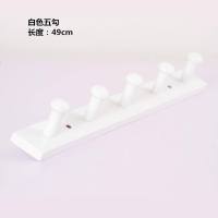 创意后墙上衣服挂钩衣帽架壁挂衣钩衣帽钩实木挂衣架墙壁挂衣钩 简约白色5挂