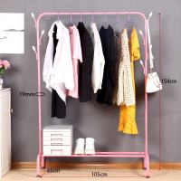 晾衣架落地晒衣架室内阳台挂衣架简易衣服架子晒被架子卧室衣帽架 105衣帽钩款粉色