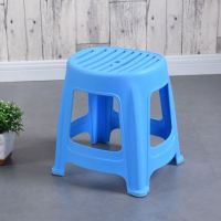 塑料凳子家用时尚创意椅子加厚凳子板凳塑料成人板凳高方凳餐桌凳 30cm矮凳蓝 10个
