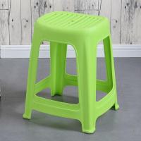 塑料凳子家用时尚创意椅子加厚凳子板凳塑料成人板凳高方凳餐桌凳 47cm高凳绿 6个