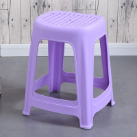 塑料凳子家用时尚创意椅子加厚凳子板凳塑料成人板凳高方凳餐桌凳 47cm高凳紫 8个