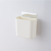 牙刷架子单人卫生间浴室吸壁壁挂式挂墙上放梳子收纳筒简易免打孔 5150牙刷桶白色