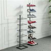 鞋架多层简易客厅家用经济型多功能简约迷你防尘儿童收纳鞋柜 七层白色
