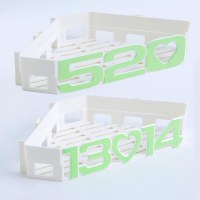 浴室置物架肥皂盒吸盘香皂无痕贴免打孔数字字母厕所卫生间收纳架 我爱你一生一世[5201314]绿色