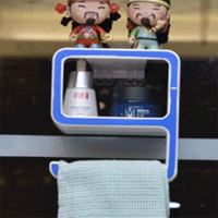 浴室置物架肥皂盒吸盘香皂无痕贴免打孔数字字母厕所卫生间收纳架 蓝色[9字]