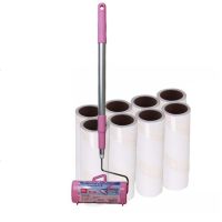 超长伸缩粘毛器家居可伸缩衣服粘尘滚筒除尘器吸毛器粘毛滚沾毛器 1把长柄伸缩杆+9卷纸芯