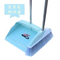 扫把簸箕套装家用组合软毛扫帚刮水器地刮卫生间扫地单个扫帚加厚 新品（马甲款青色）两件套