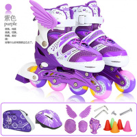 儿童溜冰鞋4轮全闪光直排男女童轮滑鞋全闪旱冰鞋儿童款可调尺码男女儿童初学者