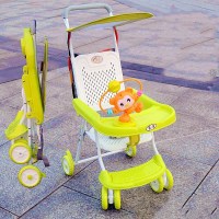 推车挂件竹婴儿四轮藤椅宝易美手童小遛娃床夏季折叠三平板伞座轻便简易折叠景可坐可躺大空间高观减震式超轻小遮阳伞夏天凉席