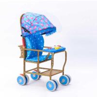 婴儿小推车竹编伞车四轮车藤编手推迷你伞童超婴儿小推车折叠二胎轻便简易折叠景可坐可躺大空间高观减震式超轻小遮阳伞夏天凉席