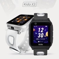 Kido儿童智能电话手表X3 4G全网通 IP68级防水 900mAh 拍照 双频定位 男女孩学生 太空白