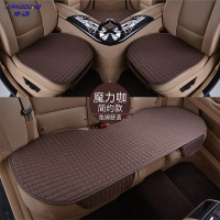 享动汽车坐垫三件套四季单片亚麻单个屁屁垫无靠背夏季凉垫车座垫 简约麻魔力咖三件套