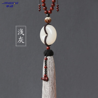 享动汽车挂件车内吊饰玉男女士出入创意车载装饰品车上吊坠 浅灰色