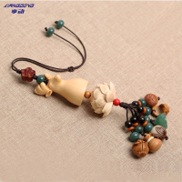 享动一鹿平安汽车挂件车内挂饰创意杨木后视镜吊坠吊饰 后视镜挂件款