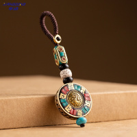 享动复古汽车钥匙扣菩提钥匙挂件平安牌包包挂饰男女手工链 宝螺[金色款]