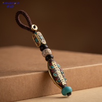 享动复古汽车钥匙扣菩提钥匙挂件平安牌包包挂饰男女手工链 款式三