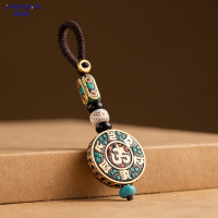 享动复古汽车钥匙扣菩提钥匙挂件平安牌包包挂饰男女手工链 款式四