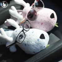 卡维妲一鹿平安情侣版 七夕爱心鹿 车饰摆件除异味 卡通竹炭包 粉色