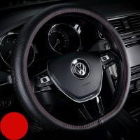 久量汽车真皮方向盘套大众速腾朗逸迈腾途观L探岳宝来d型四季专车专用汽车把套