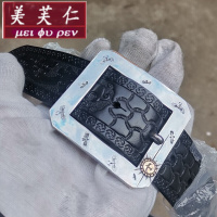 美芙仁999新款纯银皮带扣男款复古 纯手工打造曰字扣皮带扣头男女七夕情人节