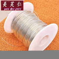 美芙仁999银线diy手工圆形银丝戒指指环项链饰品编织配件木头镶嵌材料定制七夕情人节