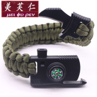 美芙仁军恋手绳男士手链男diy野外求生伞绳编织手环战术防身手链战狼2户外救生存装备