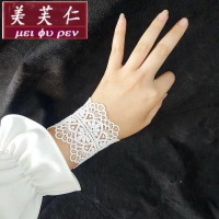 美芙仁新款 手工定制黑色白色蕾丝手链 复古宫廷手饰