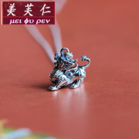美芙仁麒麟中国传统吉祥瑞兽麒麟儿925纯银项链颈饰女寓意七夕情人节