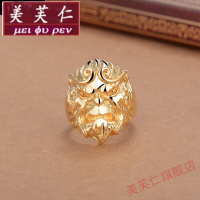 美芙仁齐天猴新款复古泰银斗战胜佛猴王大圣归来泰银开口紧箍咒男戒指环定制七夕情人节