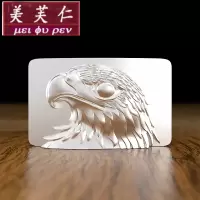美芙仁999纯银皮带扣实心加厚狮子麒麟老鹰鲤鱼足银手工皮腰带男平滑扣