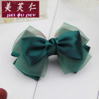 美芙仁饰季布艺顶夹蝴蝶结发夹韩国发饰弹簧夹成人发卡头饰盘发淑女清新饰品