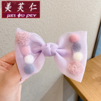 美芙仁儿童蝴蝶结发夹超仙网纱发卡韩国小女孩网红发饰女童头饰公主夹子