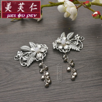 美芙仁饰季古风旗袍配饰对夹铃铛发饰头饰古装