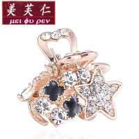 美芙仁饰季韩版头饰品水钻小发夹韩国镶钻刘海小抓夹女士顶夹韩式发抓发卡子