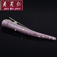 美芙仁饰季牛角夹发饰亚克力大号尖带齿鸭发簪头饰盘发卡子发夹簪子寓意