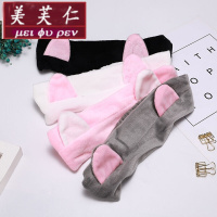 美芙仁饰季韩国可爱老鼠简约鹿角发箍蝴蝶结敷面膜束发带绑头套洗脸发箍网红发卡头巾女头饰发带发带男洗脸情侣