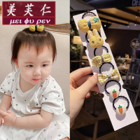 美芙仁饰季婴儿扎头发皮筋不伤发女宝宝发夹扎头绳头饰橡皮筋五星小号发量少