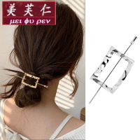 美芙仁饰季韩式发簪简约现代日常百搭盘发簪子头饰丸子头发饰品金属几何发钗