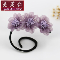 美芙仁饰季丸子头花朵盘发器气质编发头饰造型器懒人发带百变蓬松花苞头神器