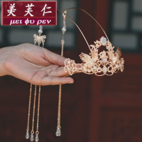 美芙仁饰季古装顶簪发冠汉服发饰女秀禾头饰古苏配饰品凤冠步摇超仙头冠