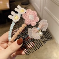 美芙仁韩国儿童头饰网红2021年新款发夹发梳女插梳盘发刘海梳倒插发卡子