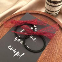 美芙仁关晓彤同款红色蕾丝蝴蝶结发夹发卡扎头发皮筋发圈儿童头饰发饰女