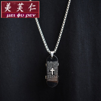 美芙仁欧美街头个性小天使项链男嘻哈蹦迪hiphop吊坠百搭挂件钛钢配饰女寓意