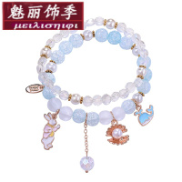 美芙仁 时尚手链女韩版简森系闺蜜水晶多层多环个性韩版可爱手串潮寓意定制手链手链