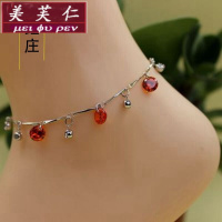 美芙仁 韩版时尚脚链 简约女士脚绳夏 个性脚镯脚环 日韩学生小清新饰品寓意