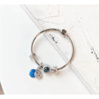 美芙仁 潘家繁星童话手链女Diy蓝色星月挂坠海洋之心手镯女森系闺蜜