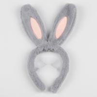 可爱毛绒兔耳朵发箍超萌卡通小动物头箍搞怪洗脸发卡儿童表演头饰